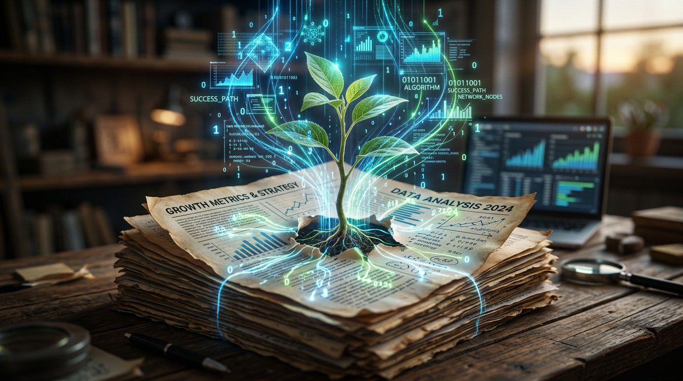 Plant growing from data reports
